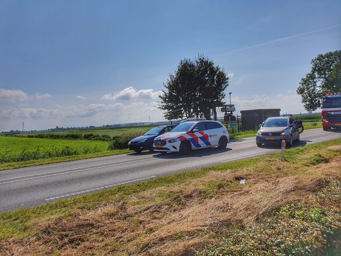 Op de Amersfoortseweg werd de automobilist door agenten klemgereden en aangehouden.