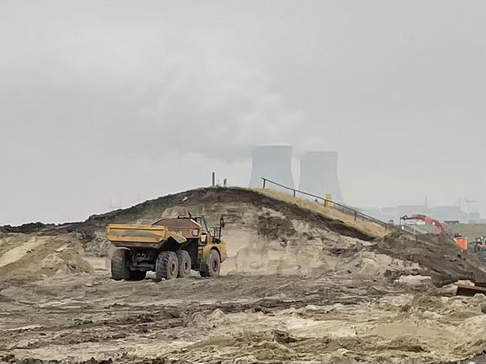 Werk aan de oude Scheldedijk.