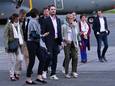 L'arrivée d'Olivier Vandecasteele à l'aéroport de Melsbroek (Bruxelles)