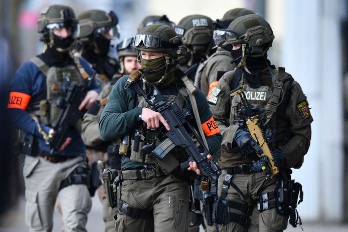Leden van het speciale eenheden-korps van de Duitse politie. (archieffoto)
