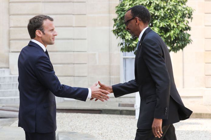 Vorige week ging Kagame langs bij de Franse president Macron.