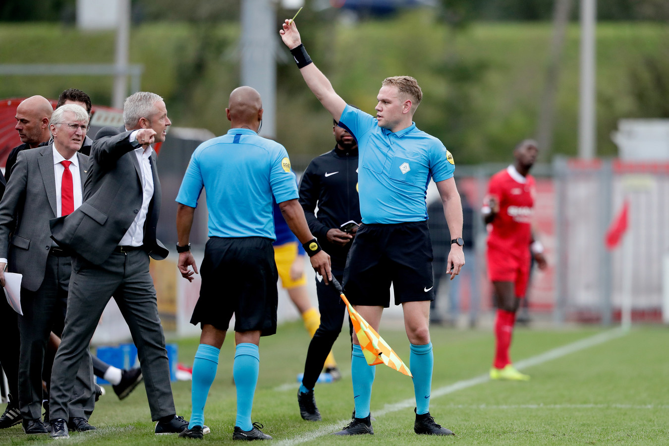 De Gier content met ploeg, maar baalt van arbitrage ‘Met elf man winnen we’ Foto destentor.nl
