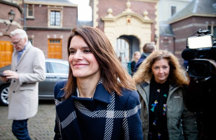 Staatssecretaris Barbara Visser van Defensie (VVD) arriveert op het Binnenhof voor de wekelijkse ministerraad.