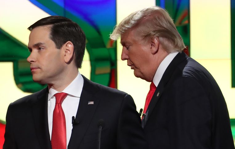 Marco Rubio (l) en Donald Trump Beeld REUTERS
