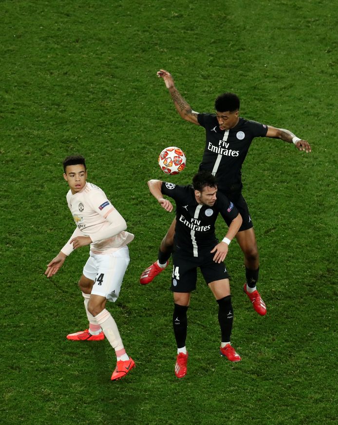 Greenwood bij zijn debuut voor United.