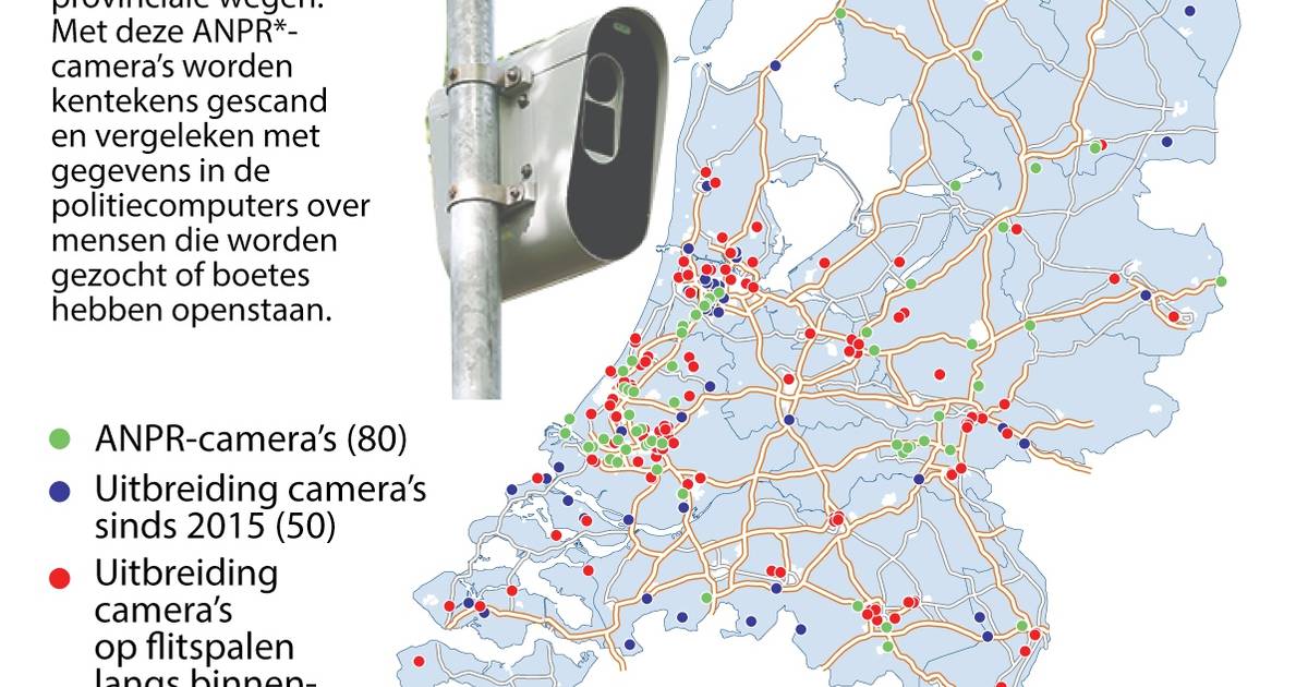 Circa 300 politiecamera's herkennen kentekens snellere