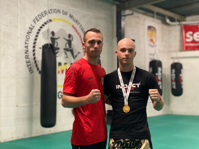 Gianny (rechts) met zijn broer/trainer Jens (links).