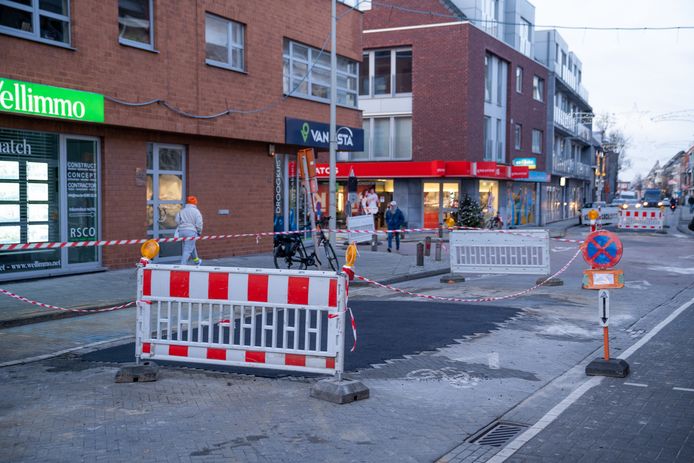 De werken in de Kapellestraat.
