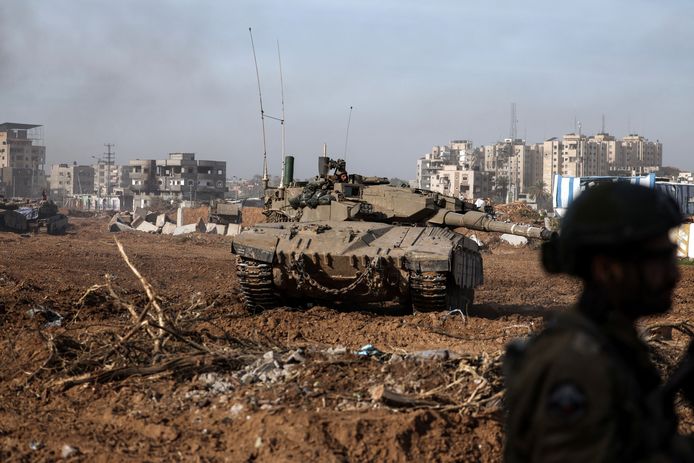 Israëlische soldaten op patrouille in de Gazastrook. (08/01/24)