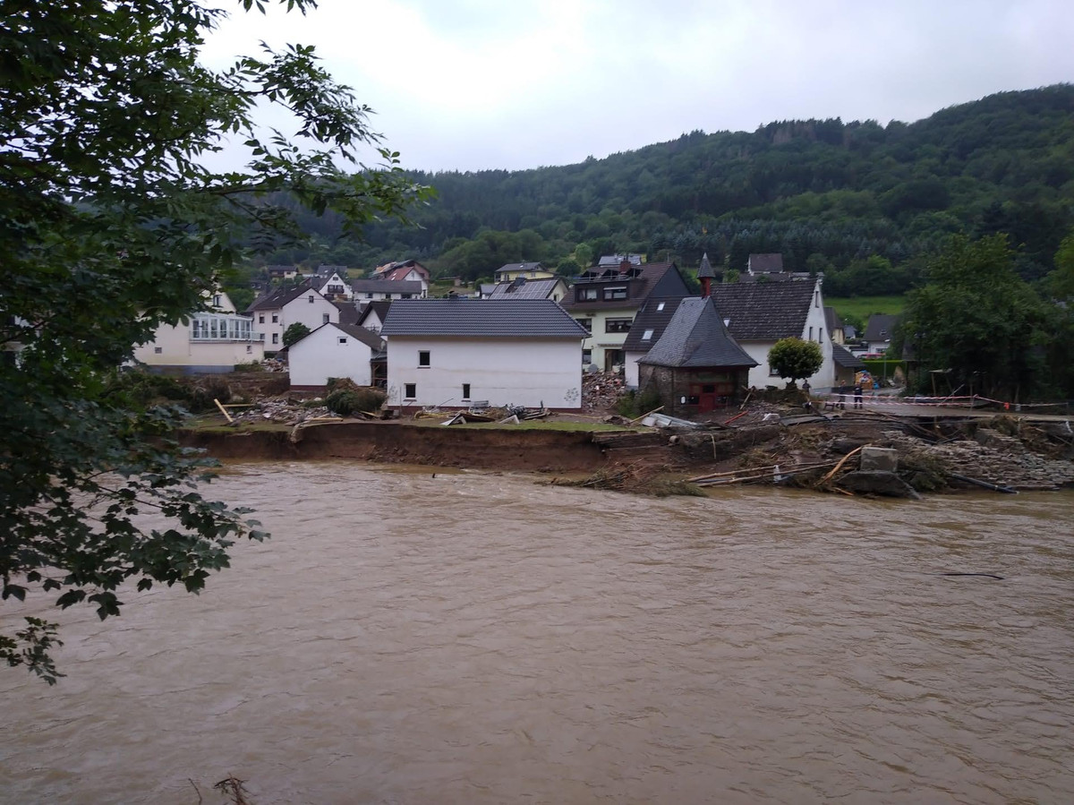 Les inondations à Ahrbrück ont causé beaucoup de dégâts.