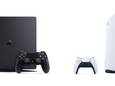 Links de Playstation 4, rechts de Playstation 5.