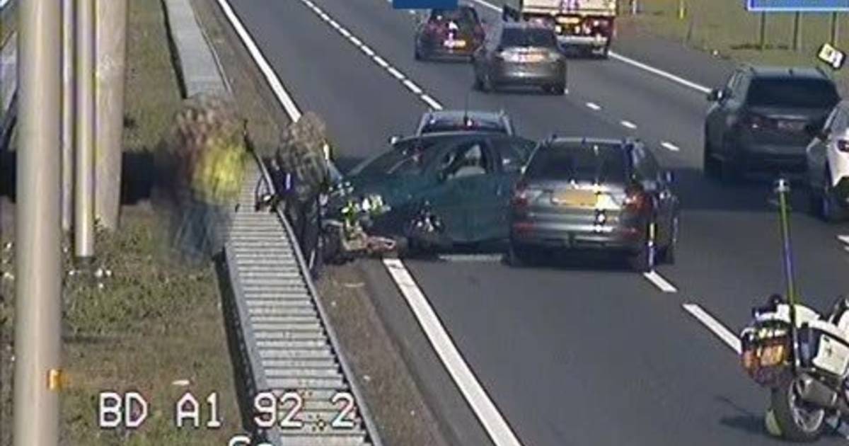 Ongeval tijdens avondspits op A1 tussen Beekbergen en Twello.