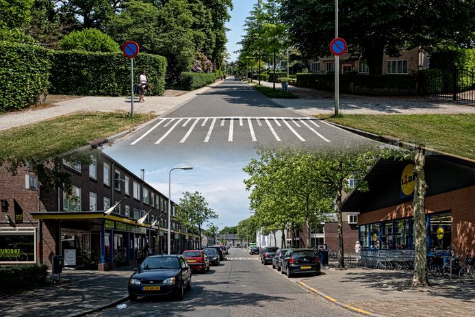 De duurste en de goedkoopste straat van Amersfoort: de Prins Frederiklaan (boven) en de Rietzangerstraat.