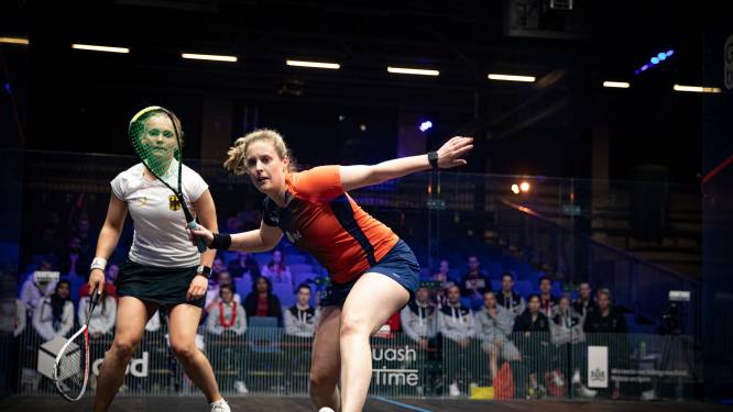 Tessa ter Sluis met Oranje naar halve finale EK squash: ‘Bizar dat het gelukt is’