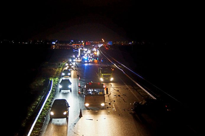 De A59 is afgesloten.