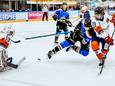 Beeld uit de wedstrijd tussen het toekomstteam van Tilburg Trappers en Eindhoven Kemphanen.