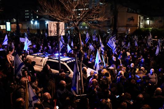 Protesten in Tel Aviv tegen premier Netanyahu.