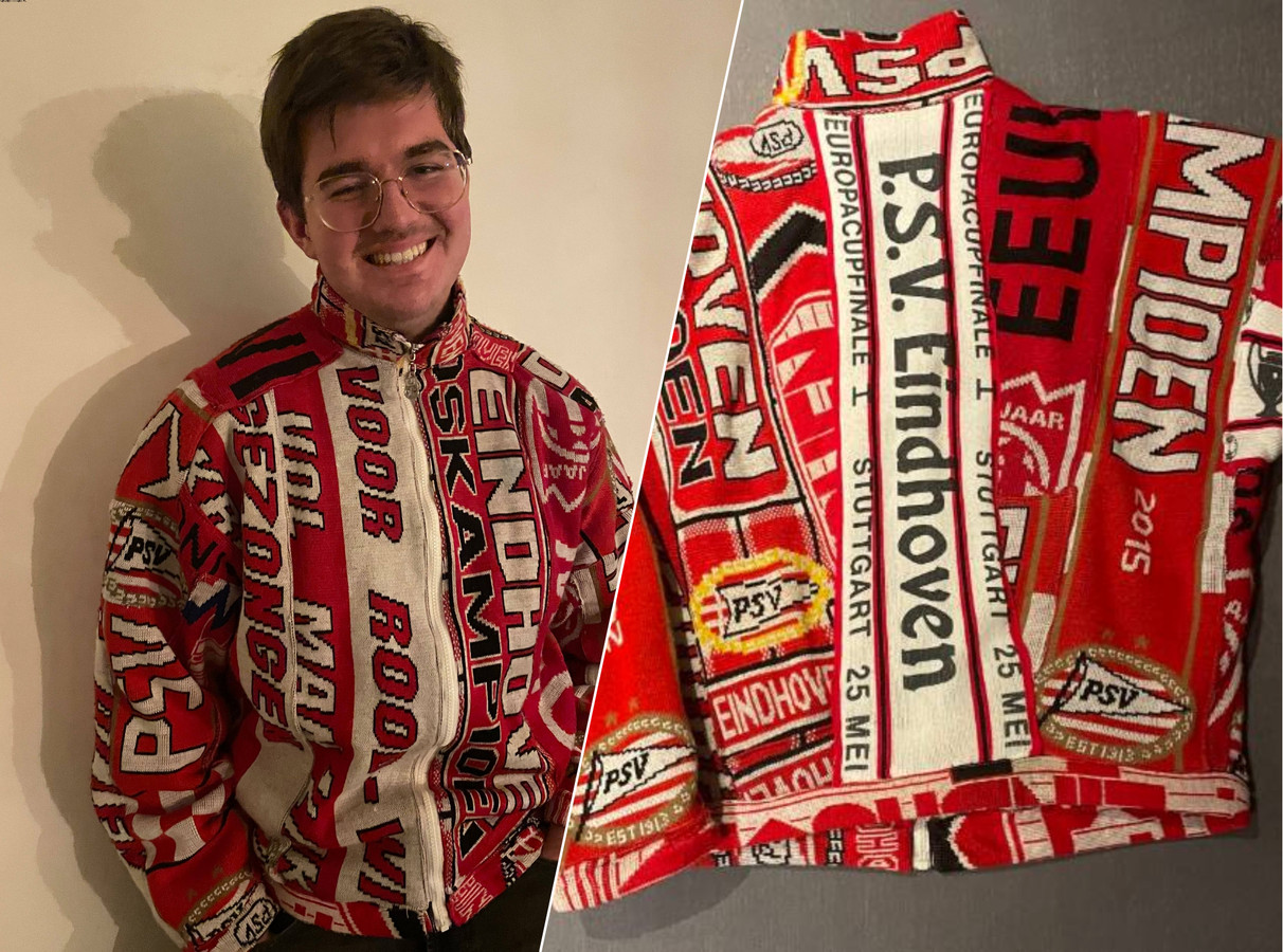 Deze jas maakte Ties (19) van allemaal PSV-sjaals, zelfs fans van ...