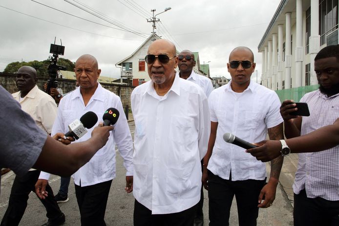Oud-president Bouterse eerder dit jaar in de Surinaamse hoofdstad Paramaribo.