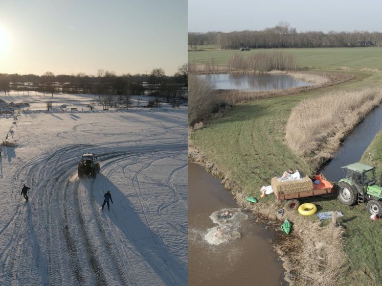 Van skiën in de sneeuw naar dobberen in het water