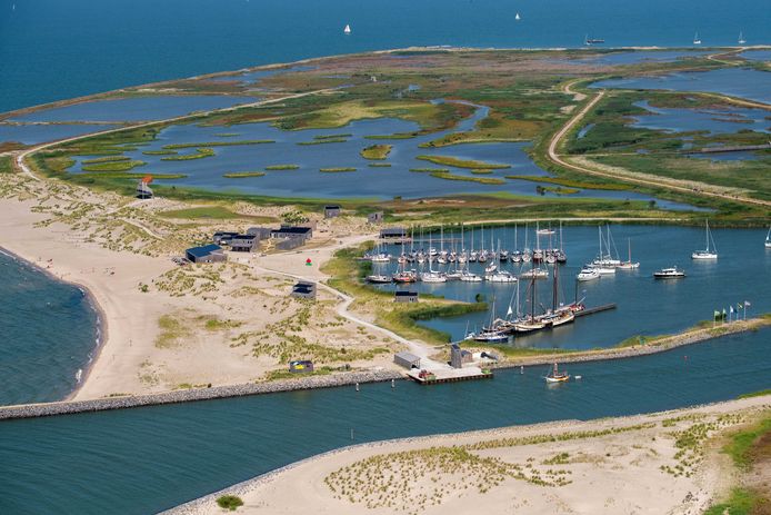 Het publiekseiland van de Marker Wadden, enkele maanden geleden.