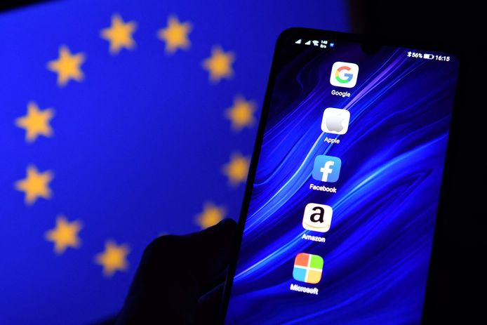 Beeld ter illustratie. De Europese lidstaten willen strengere regels opleggen aan grote digitale bedrijven zoals Google, Amazon en Facebook.