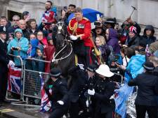 Un cheval fonce dans la foule lors de la procession royale