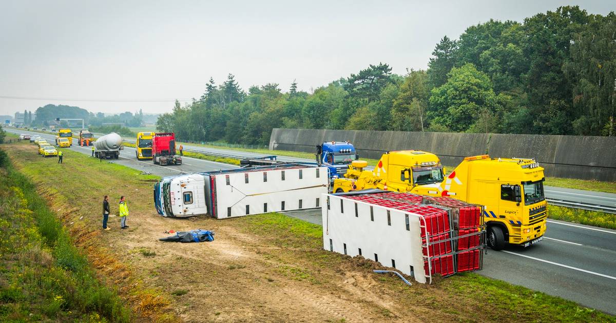 Chaos na ongelukken op de Brabantse snelwegen: A50 blijft tot 13.00 uur dicht.