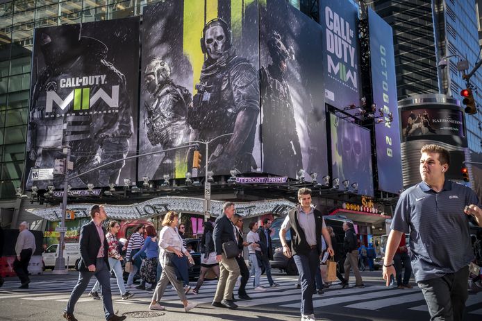 Reclame voor Call of Duty: Modern Warfare II in New York.