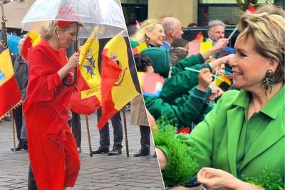 KIJK. Koningin Mathilde en groothertogin María Teresa dragen outfit van Natan tijdens bezoek aan Gent