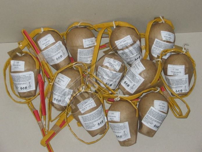 De zogenaamde Shell of mortierbommen. Foto ter voorbeeld.