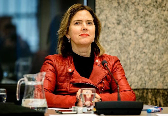 Minister Cora van Nieuwenhuizen (VVD) vorige week tijdens een luchtvaartdebat over onder meer Lelystad Airport.