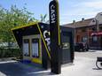 De cashkiosk van Batopin op het marktplein van Kieldrecht