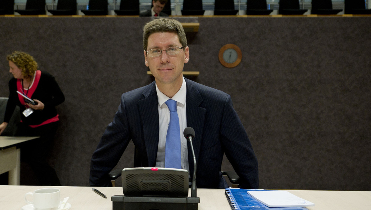 Maarten Verwey, hier op archiefbeeld tijdens de parlementaire enquête van de Commissie-De Wit in 2011. Beeld Anp