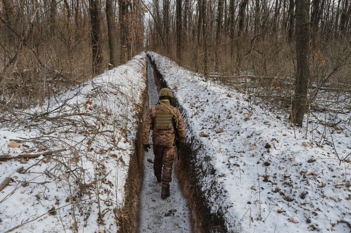 Een Oekraïense soldaat in de regio Donetsk eerder dit jaar.