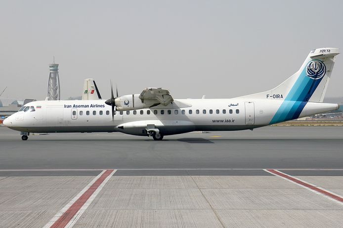 Het gaat om een ATR-72 van Iran Aseman Airlines.