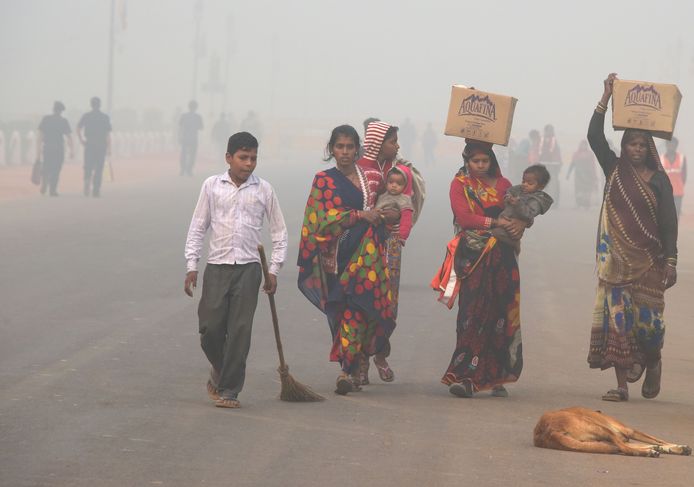New Delhi kreunt onder de smog.