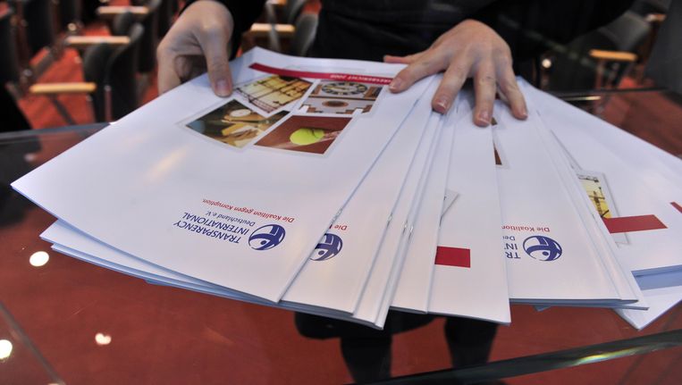 Rapporten van corruptiewaakhond Transparency International. Beeld afp
