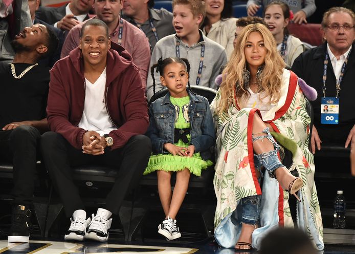 Jay-Z, Blue Ivy en Beyoncé.