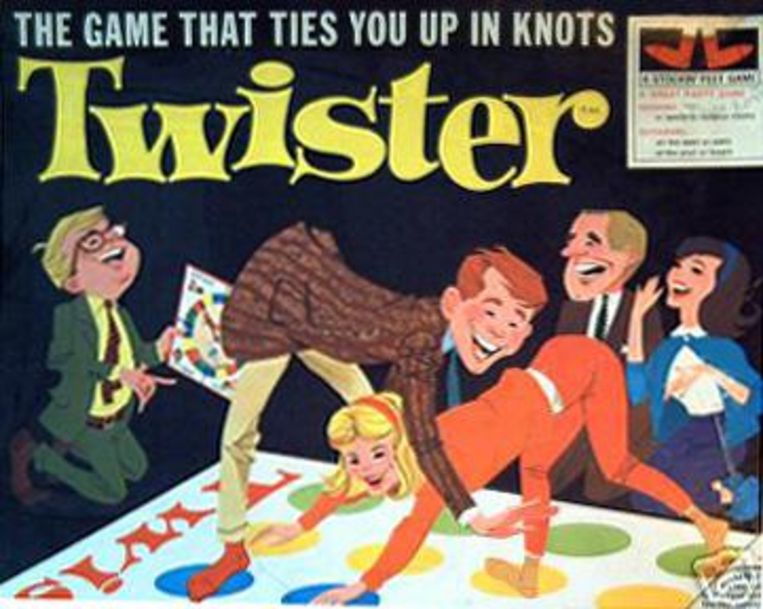 Twister werd 'seks in een doos' genoemd toen het tijdens de seksuele revolutie van de jaren 60 op het toneel verscheen. Beeld Wikimedia Commons