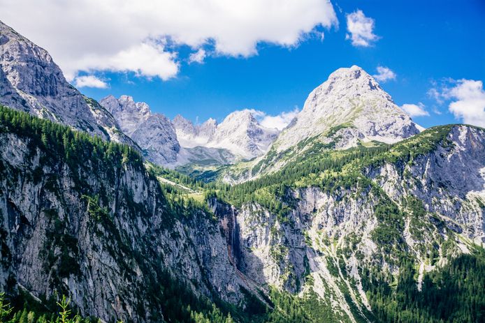 Een beeld uit de Alpen in Tirol, Oostenrijk.