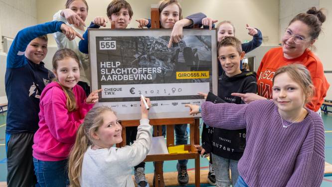 Leerlingen lopen mega-bedrag bij elkaar voor slachtoffers aardbevingen