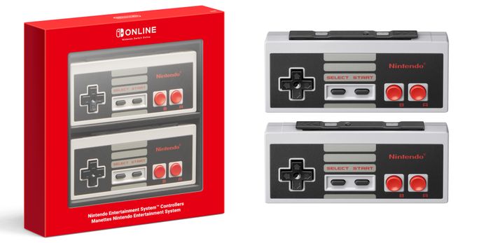 De draadloze NES-controller voor de Nintendo Switch.