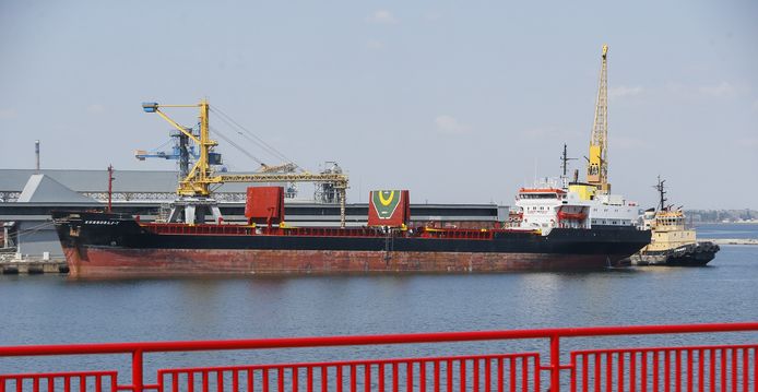 Graanschip in Odessa.