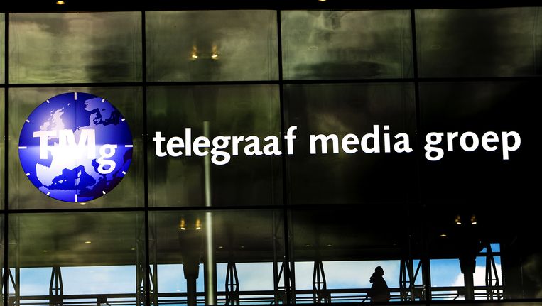 Gevel van de Telegraaf Media Groep. HMC is een dochterbedrijf van de Telegraaf Media Groep. Beeld anp