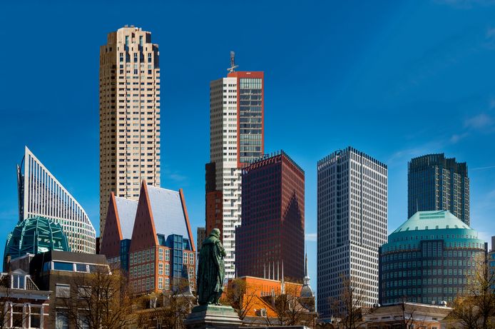Torens van Den Haag en Rotterdam  in één fotomontage