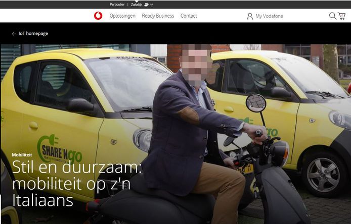 Screenshot van de verwijderde pagina.