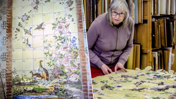 Alberta (75) probeert al maanden honderden stukken van enorm tegeltableau ineen te puzzelen: “Dit is een kunstschat om te koesteren”