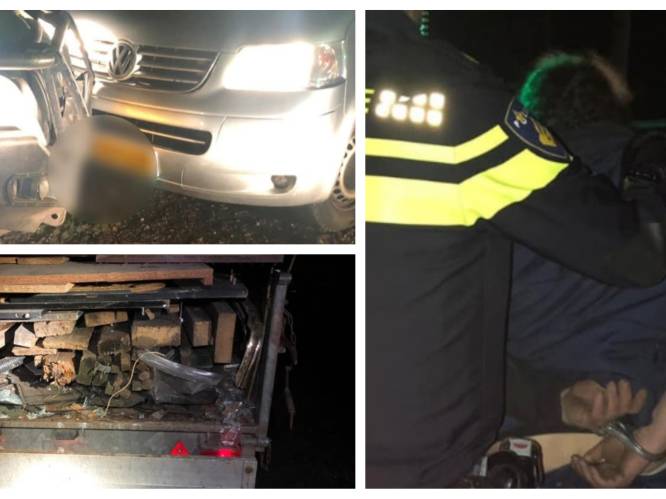 ‘Plankjesdumper’ op heterdaad betrapt, ramt bij arrestatie auto boswachter