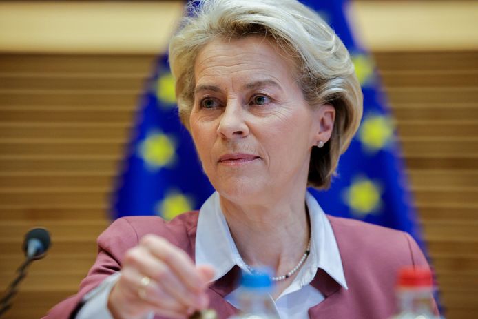 Europees Commissievoorzitter Ursula von der Leyen .